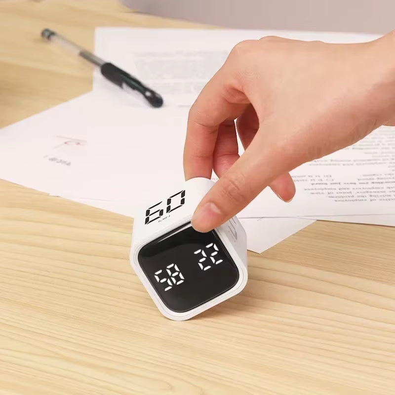 LED Display Productivity Cube Timer Gravity Sensor Flipping Preset Time Dual Modes Countdown Cooking Digital Timer Oven