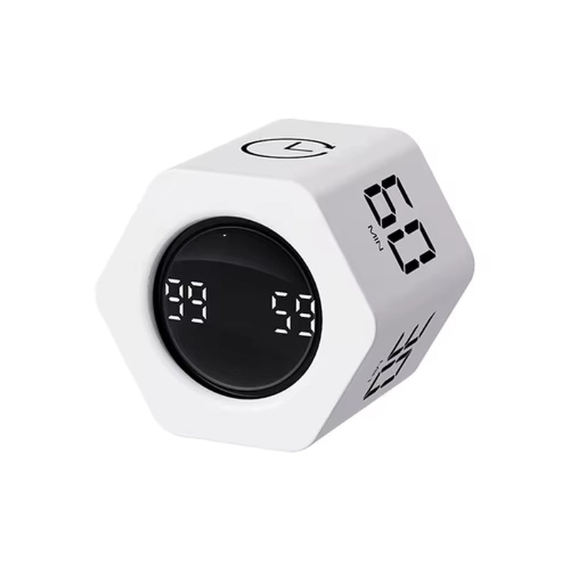 LED Display Productivity Cube Timer Gravity Sensor Flipping Preset Time Dual Modes Countdown Cooking Digital Timer Oven